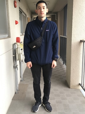 「おでかけ」｜「アイテム（ナイロンジャケット）」を使った、TMTMさん（メンズ・171cm）の秋コーディネート