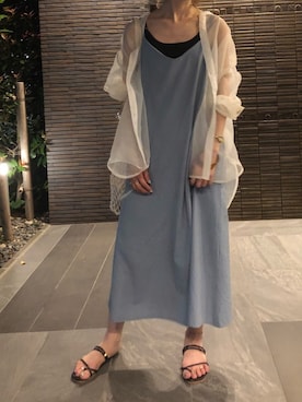 「オーガンジー」｜「アイテム（その他）」を使った、shiroさん（レディース・158cm）の夏コーディネート