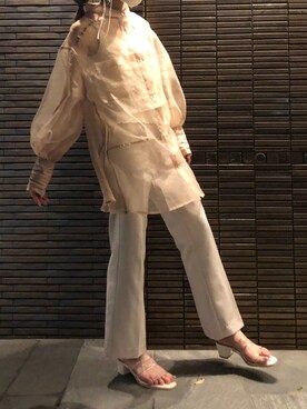 「オーガンジー」｜「アイテム（その他）」を使った、shiroさん（レディース・158cm）の夏コーディネート