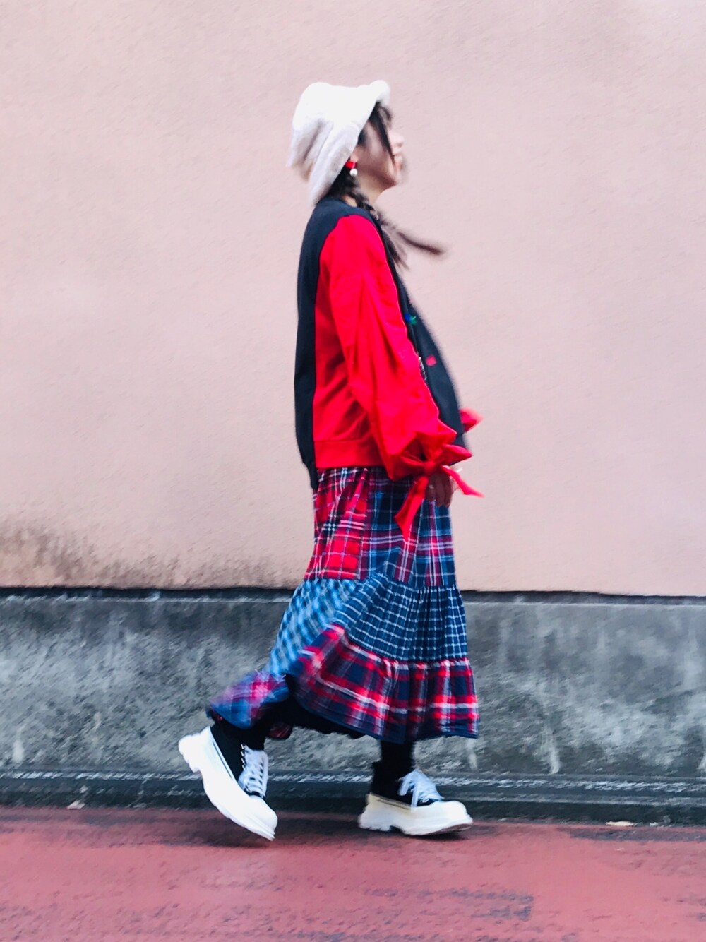 MILKFED.（ミルクフェド）の「PLAID PATCHWORK SKIRT（スカート