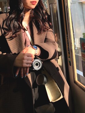 「MOUSSY（マウジー）のアイテム（ノーカラージャケット）」を使った、あまさん（レディース・161cm）の春コーディネート