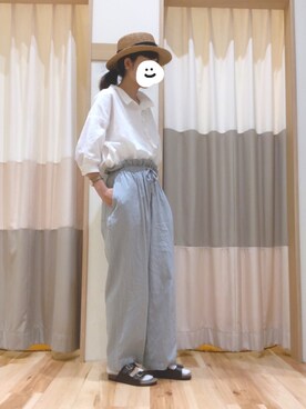 綿麻ウエストフリルパンツを使った人気ファッションコーディネート - WEAR