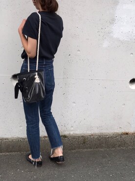 「UNIQLOU」｜「アイテム（アクセサリー）」を使った、riicaaさん（レディース・160cm）の夏コーディネート