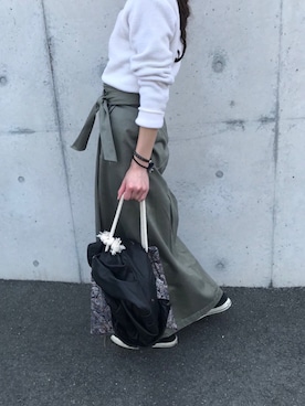 「ISABEL MARANT（イザベルマラン）のアイテム（バッグ）」を使った、riicaaさん（レディース・160cm）の冬コーディネート