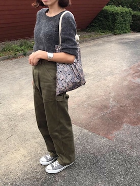 「ISABEL MARANT（イザベルマラン）のアイテム（バッグ）」を使った、riicaaさん（レディース・160cm）の秋コーディネート
