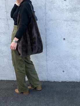 「VONDEL（フォンデル）のアイテム」を使った、riicaaさん（レディース・160cm）の冬コーディネート