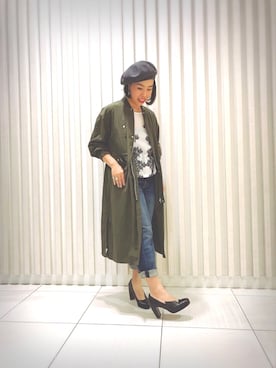 「RAW FUDGE（ローファッジ）のアイテム（ジャケット/アウター）」を使った、クロマメさん（レディース・161cm）の春コーディネート