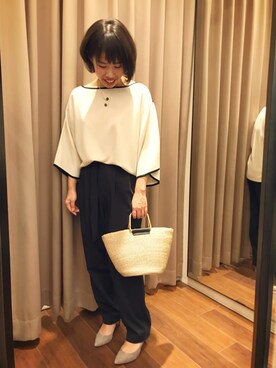 「PARADIS COULEUR（パラディクルール）のアイテム」を使った、クロマメさん（レディース・161cm）の春コーディネート