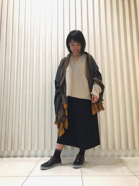 「M/M ATTACHMENT（エムエムアタッチメント）のアイテム」を使った、クロマメさん（レディース・161cm）の秋コーディネート