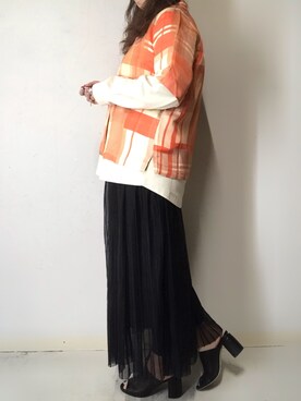 「HOLZWEILER（ホルツワイラー）のアイテム」を使った、クロマメさん（レディース・161cm）の春コーディネート