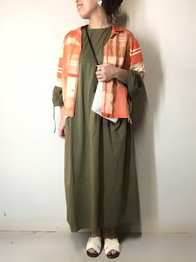 「HOLZWEILER（ホルツワイラー）のアイテム」を使った、クロマメさん（レディース・161cm）の夏コーディネート