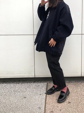 B'2nd 札幌｜クロマメ使用「EZUMi（EZUMi（エズミ）ブルゾンコート）」的時尚穿搭