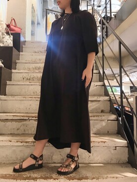 「FEMMENT（ファモン）のアイテム」を使った、クロマメさん（レディース・161cm）の春コーディネート