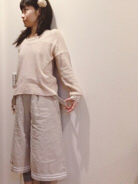 「axes femme（アクシーズファム）のアイテム（ヘアアクセサリー）」を使った、ゆみゃさん（レディース・154cm）の春コーディネート
