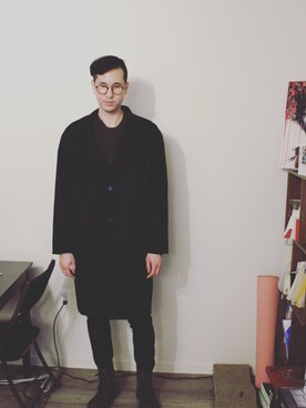 「ami（アミ）のアイテム（ジャケット/アウター）」を使った、tinbearさん（メンズ・188cm）の冬コーディネート