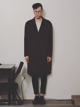 「Acne Studios（アクネストゥディオズ）のアイテム（テーラードジャケット）」を使った、tinbearさん（メンズ・188cm）の冬コーディネート