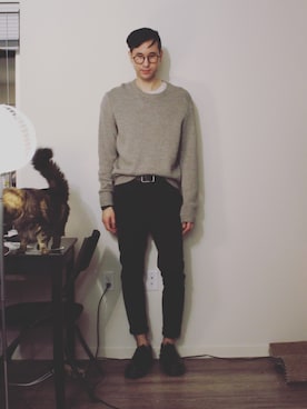「MENS」｜tinbearさん（メンズ・188cm）の冬コーディネート