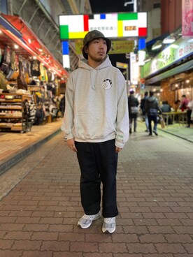 「POLeR（ポーラー）のアイテム（ハット）」を使った、Turkeyさん（メンズ・173cm）の冬コーディネート