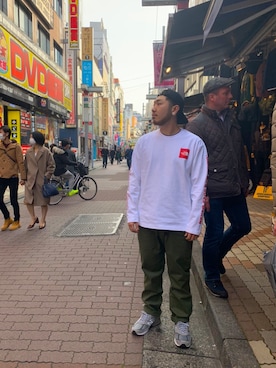 「Gramicci（グラミチ）のアイテム（チノパンツ）」を使った、Turkeyさん（メンズ・173cm）の冬コーディネート
