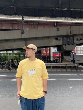 「RELAXFIT（リラックスフィット）のアイテム」を使った、Turkeyさん（メンズ・173cm）の夏コーディネート