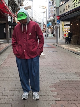 「AlexanderLeeChang（アレキサンダーリーチャン）のアイテム（キャップ）」を使った、Turkeyさん（メンズ・173cm）の秋コーディネート