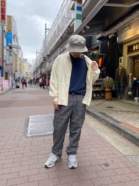 「MANASTASH（マナスタッシュ）のアイテム（カーディガン/ボレロ）」を使った、Turkeyさん（メンズ・173cm）の秋コーディネート