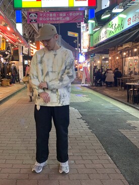 「MANASTASH（マナスタッシュ）のアイテム（ニット/セーター）」を使った、Turkeyさん（メンズ・173cm）の冬コーディネート