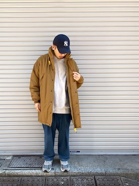 「BEAVER上野」｜「アイテム（ダウンジャケット/コート）」を使った、Turkeyさん（メンズ・173cm）の冬コーディネート