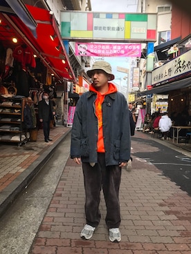 「COBRA CAPS（コブラキャップス）のアイテム」を使った、Turkeyさん（メンズ・173cm）の冬コーディネート