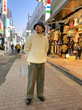 「COBRA CAPS（コブラキャップス）のアイテム」を使った、Turkeyさん（メンズ・173cm）の冬コーディネート