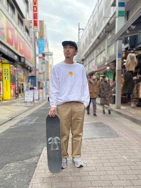 「MANASTASH（マナスタッシュ）のアイテム」を使った、Turkeyさん（メンズ・173cm）の冬コーディネート