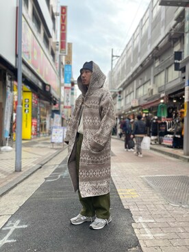 「MANASTASH（マナスタッシュ）のアイテム（トップス）」を使った、Turkeyさん（メンズ・173cm）の冬コーディネート