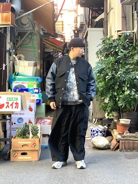 「MANASTASH（マナスタッシュ）のアイテム（ジャケット/アウター）」を使った、Turkeyさん（メンズ・173cm）の冬コーディネート