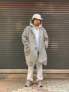 「meanswhile（ミーンズワイル）のアイテム」を使った、Turkeyさん（メンズ・173cm）の冬コーディネート