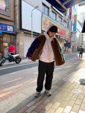 「BEAVER上野」｜「アイテム（ブルゾン）」を使った、Turkeyさん（メンズ・173cm）の冬コーディネート