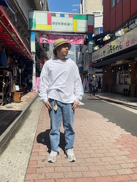 「MANASTASH（マナスタッシュ）のアイテム（帽子）」を使った、Turkeyさん（メンズ・173cm）の春コーディネート