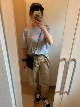 「H&M（エイチ・アンド・エム）のアイテム（トップス）」を使った、shimさん（レディース・162cm）の夏コーディネート