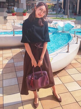 「ショッピング」｜「アイテム（パンプス）」を使った、NatsukiYanagidaさん（レディース・167cm）の秋コーディネート