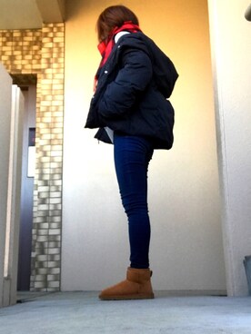 「Simplicite（サンプリシテ）のアイテム（ブルゾン）」を使った、Harumakiさん（レディース・155cm）の冬コーディネート