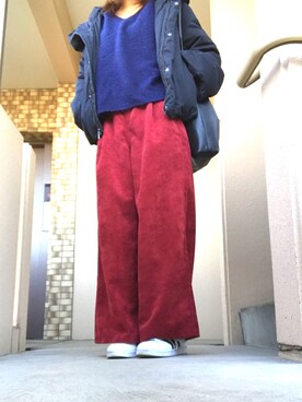 「Simplicite（サンプリシテ）のアイテム（ブルゾン）」を使った、Harumakiさん（レディース・155cm）の冬コーディネート