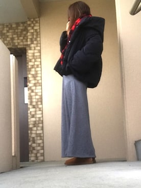 「Simplicite（サンプリシテ）のアイテム（ブルゾン）」を使った、Harumakiさん（レディース・155cm）の冬コーディネート