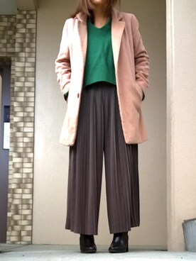 「ゴアブーツ」｜「アイテム（ジャケット/アウター）」を使った、Harumakiさん（レディース・155cm）の春コーディネート