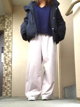 「Simplicite（サンプリシテ）のアイテム（ブルゾン）」を使った、Harumakiさん（レディース・155cm）の春コーディネート