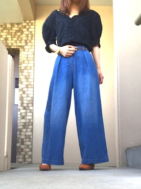 「Sword Fish（ソードフィッシュ）のアイテム」を使った、Harumakiさん（レディース・155cm）の春コーディネート