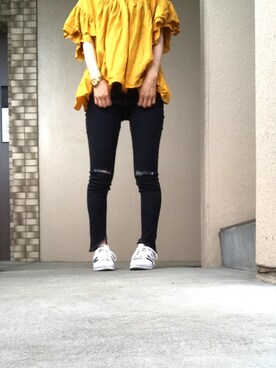 「Sword Fish（ソードフィッシュ）のアイテム」を使った、Harumakiさん（レディース・155cm）の春コーディネート