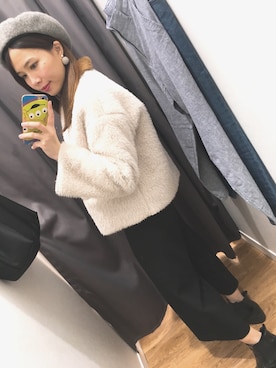 「asos」｜「アイテム（ハンチング/ベレー帽）」を使った、何吱さん（レディース・158cm）の冬コーディネート