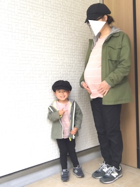「no brand（ノーブランド）のアイテム（キャスケット）」を使った、Dai-cHiさん（キッズ・90cm）の春コーディネート