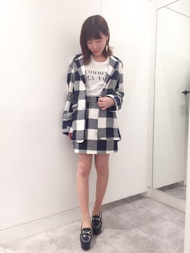 「REDYAZEL（レディアゼル）のアイテム（その他アウター）」を使った、Risa Otsuさん（レディース・155cm）の春コーディネート