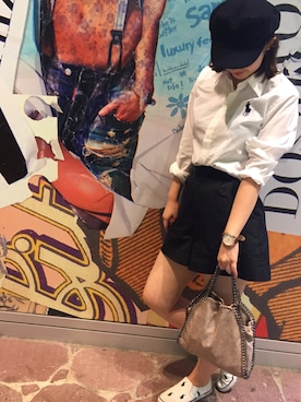 「Marc by Marc Jacobs（マークバイマークジェイコブス）のアイテム（ピアス（両耳用））」を使った、Ms.yuukaさん（レディース・157cm）の夏コーディネート