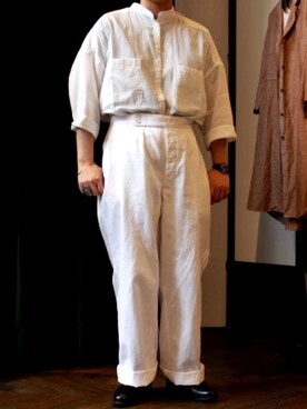 「WORK NOT WORK URBAN RESEARCH（ワークノットワークアーバンリサーチ）のアイテム」を使った、KUDOUさん（レディース・151cm）の夏コーディネート